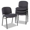 Alera Stacking Chairs, Black Fabric, PK4 ALESC67FA10B